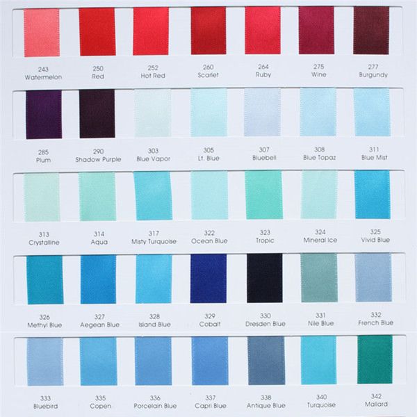 滌綸絲帶織帶色卡2